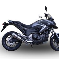 GPR exhaust compatible with  Honda NC700X NC700S DCT 2012-2018, New Grand Prix Evo Titanium, Slip-on exhaust including removable db killer and link pipe, EPA-compliant 