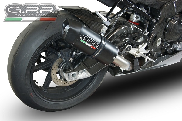 Pot echappement compatible avec Bmw S 1000 RR -M 2015-2016, Furore Nero, Échappement légal, homologué,silencieux avec db killer amovible et tuyau de liaison spécifique 