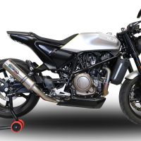 Pot echappement compatible avec Husqvarna Svartpilen 701 2018-2020, M3 Inox , Échappement légal, homologué,silencieux avec db killer amovible et tuyau de liaison spécifique 