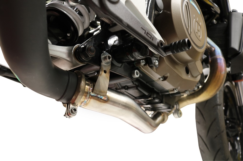 Pot echappement compatible avec Husqvarna Svartpilen 701 2018-2020, Decatalizzatore, Suppresseur de cataliseu, décatalyseurr, article sans homologation 
