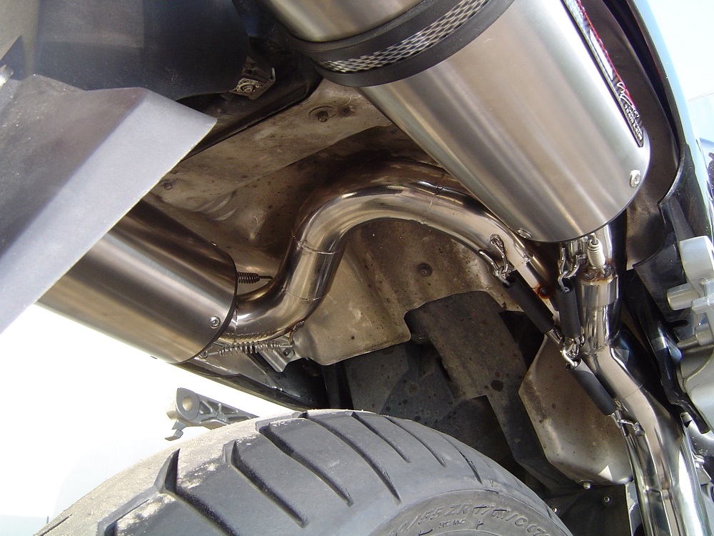 Pot echappement compatible avec Honda Vfr 800 V-Tec 2002-2013, Albus Ceramic, Paire de pot d'échappement homologuées, livrées avec db killer amovible et raccords spécifiques 