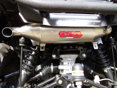 Pot echappement compatible avec Polaris Sportsman Xp 850 - Xp 850 Forest 2010-2014, Power Bomb, Échappement légal, homologué,silencieux avec db killer amovible et tuyau de liaison spécifique 