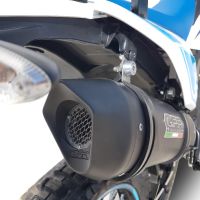 Pot echappement compatible avec UM Motorcycles Dsr Adventure TT 125 2018-2020, Furore Evo4 Poppy, Echappement homologué avec Tube connextion racing 