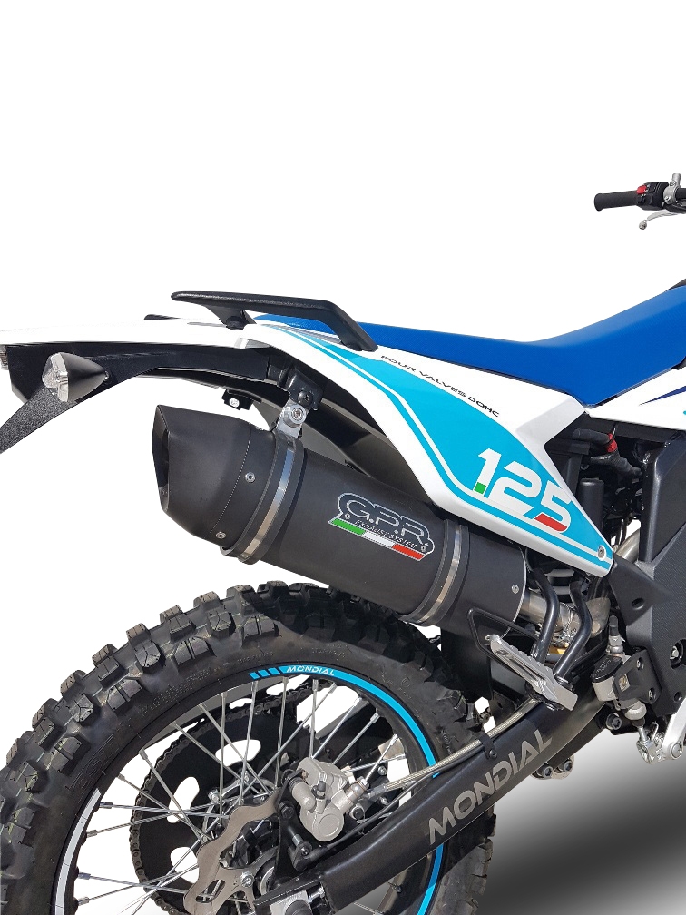 Pot echappement compatible avec UM Motorcycles Dsr SM - EX 125 2021-2023, Furore Nero, Echappement homologué avec Tube connextion racing 