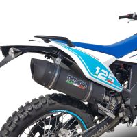 Pot echappement compatible avec UM Motorcycles Dsr SM - EX 125 2021-2023, Furore Nero, Echappement homologué avec Tube connextion racing 
