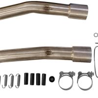 Pot echappement compatible avec Honda Vtr 1000 F Firestorm 1997-2007, Trioval, Paire de pot d'échappement homologuées, livrées avec db killer amovible et raccords spécifiques 