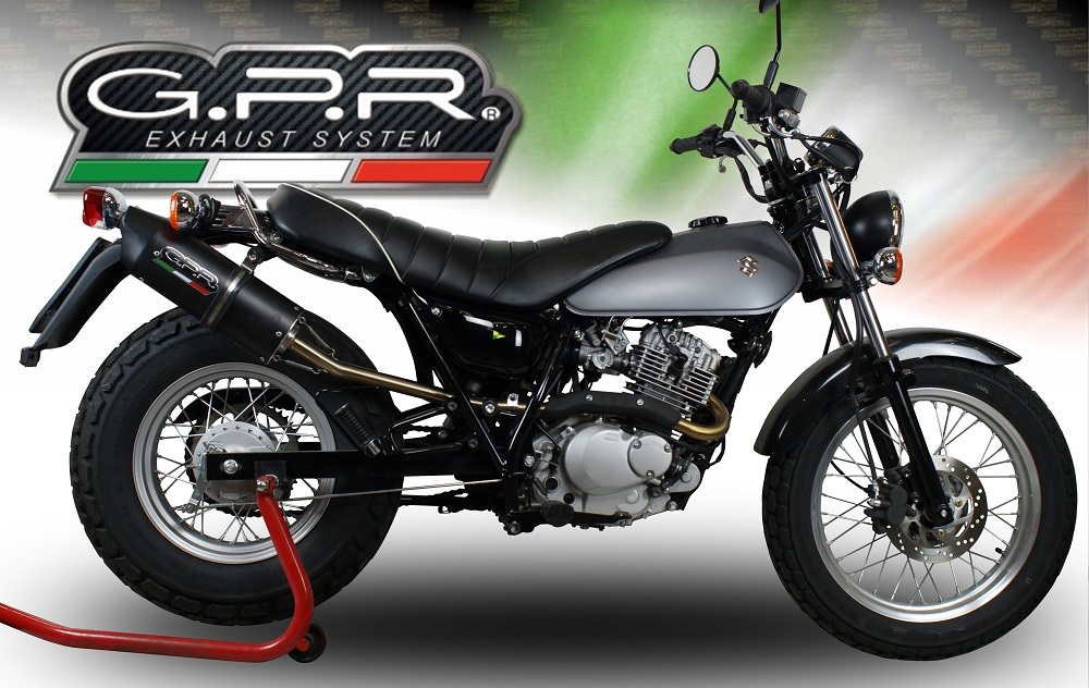 Pot echappement compatible avec Suzuki Rv 200 Van Van 2016-2017, Furore Nero, Échappement légal, homologué,silencieux avec db killer amovible et tuyau de liaison spécifique 