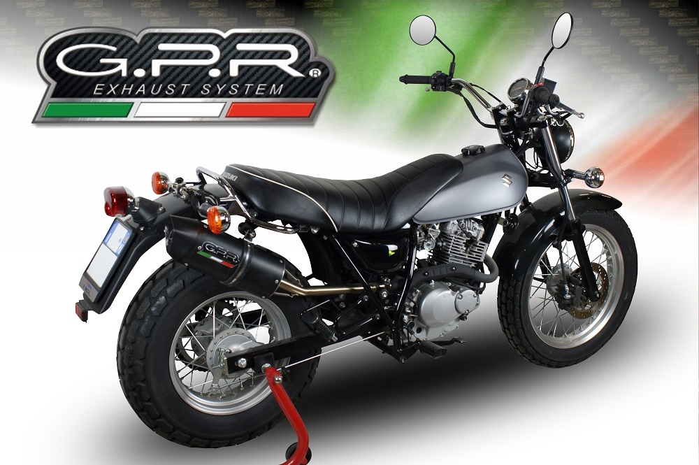 Pot echappement compatible avec Suzuki Rv 200 Van Van 2016-2017, Furore Nero, Échappement légal, homologué,silencieux avec db killer amovible et tuyau de liaison spécifique 