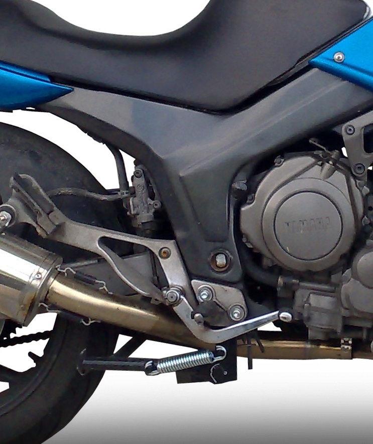 Pot echappement compatible avec Yamaha Tdm 850 1991-2001, Satinox , Échappement légal, homologué,silencieux avec db killer amovible et tuyau de liaison spécifique 