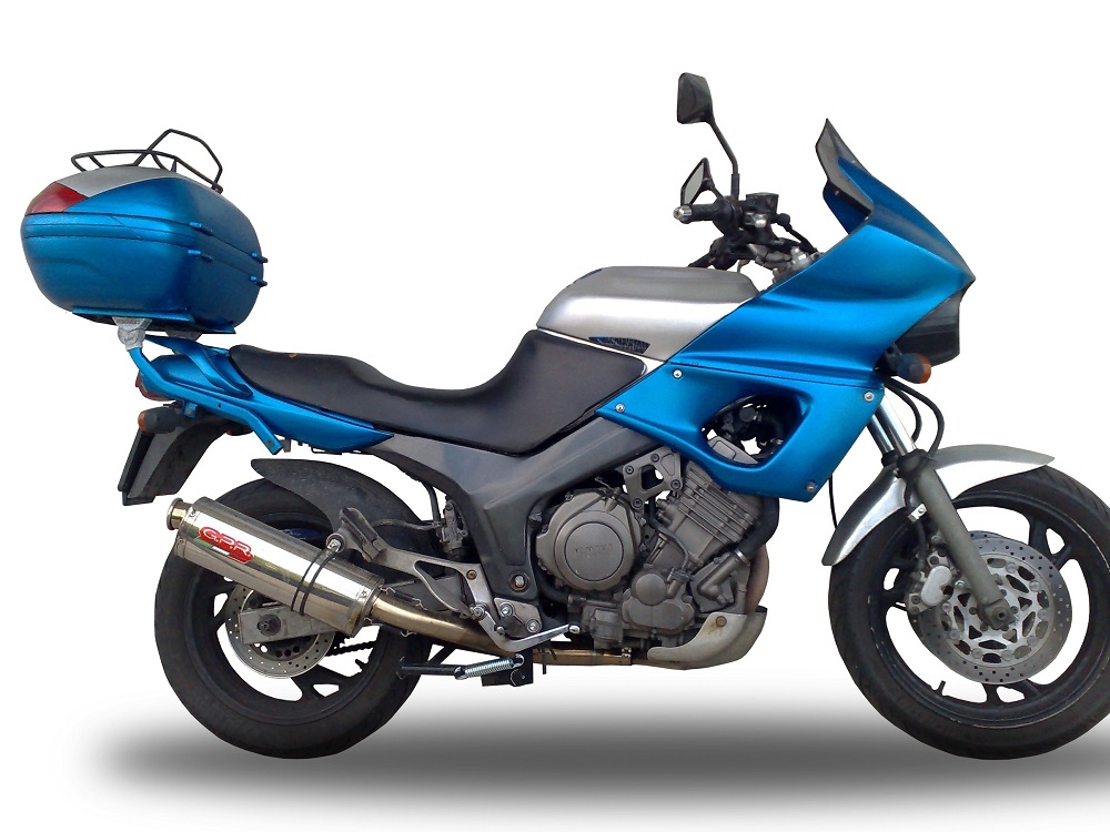 Exhaust compatible with Yamaha Tdm 850 1991-2001, Trioval, Dual slip-on including removable db killers and link pipes, EPA-compliant 