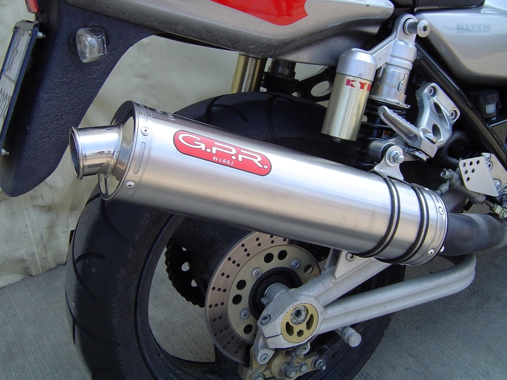 Pot echappement compatible avec Kawasaki Zrx-1200 2002-2008, Inox Tondo, Silencieux d'échappement, homologué, montage avec bride spécifique (bolt-on), avec db killer amovible 
