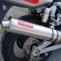 Pot echappement compatible avec Kawasaki Zrx-1200 2002-2008, Inox Tondo, Silencieux d'échappement, homologué, montage avec bride spécifique (bolt-on), avec db killer amovible 