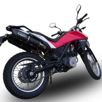Pot echappement compatible avec Husqvarna TERRA - STRADA TR 650 2013-2015, Furore Nero, Paire de pot d'échappement homologuées, livrées avec db killer amovible et raccords spécifiques 
