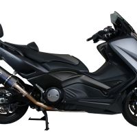 GPR exhaust compatible with  Yamaha T-Max 500 2001-2011, Furore Nero, Full system exhaust, including removable db killer 
