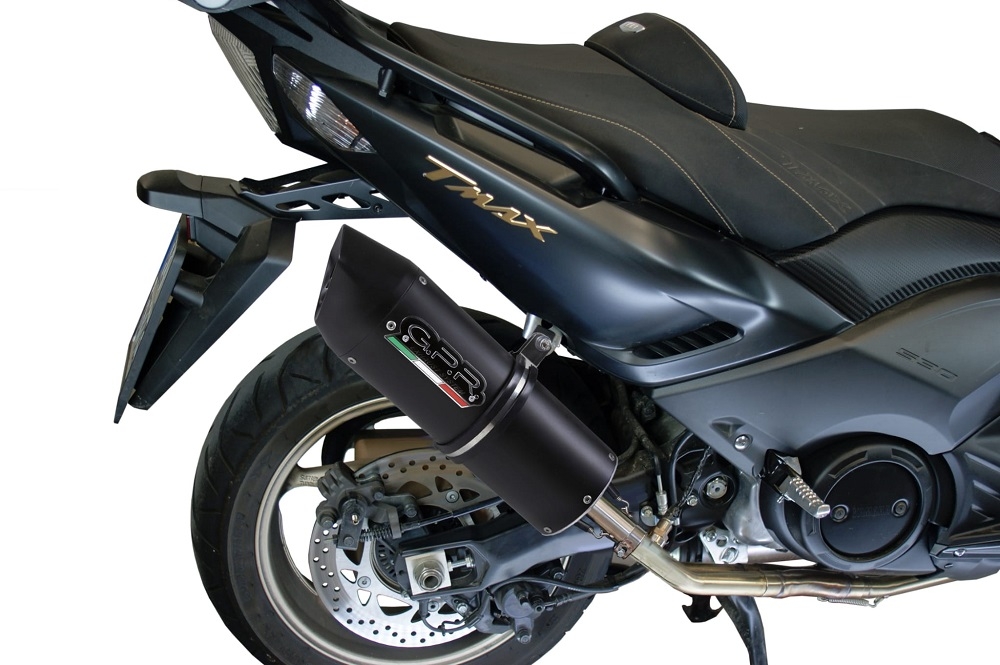 Pot echappement compatible avec Yamaha T-Max 500 2001-2011, Furore Nero, Homologué et légal, système d'échappement complet, avec db killer amovible 
