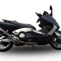 Pot echappement compatible avec Yamaha T-Max 500 2001-2011, Furore Nero, Homologué et légal, système d'échappement complet, avec db killer amovible 