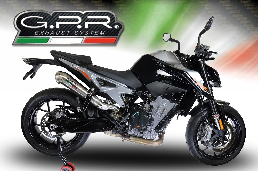 Pot echappement compatible avec Ktm Duke 790 2021-2024, Powercone Evo, Échappement légal, homologué,silencieux avec db killer amovible et tuyau de liaison spécifique 