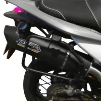 Pot echappement compatible avec Honda Transalp Xl 700 V 2007-2014, Furore Nero, Échappement légal, homologué,silencieux avec db killer amovible et tuyau de liaison spécifique 