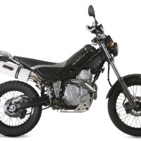 Pot echappement compatible avec Yamaha Tricker 250 2005-2008, Albus Ceramic, Homologué et légal, système d'échappement complet, avec db killer amovible 