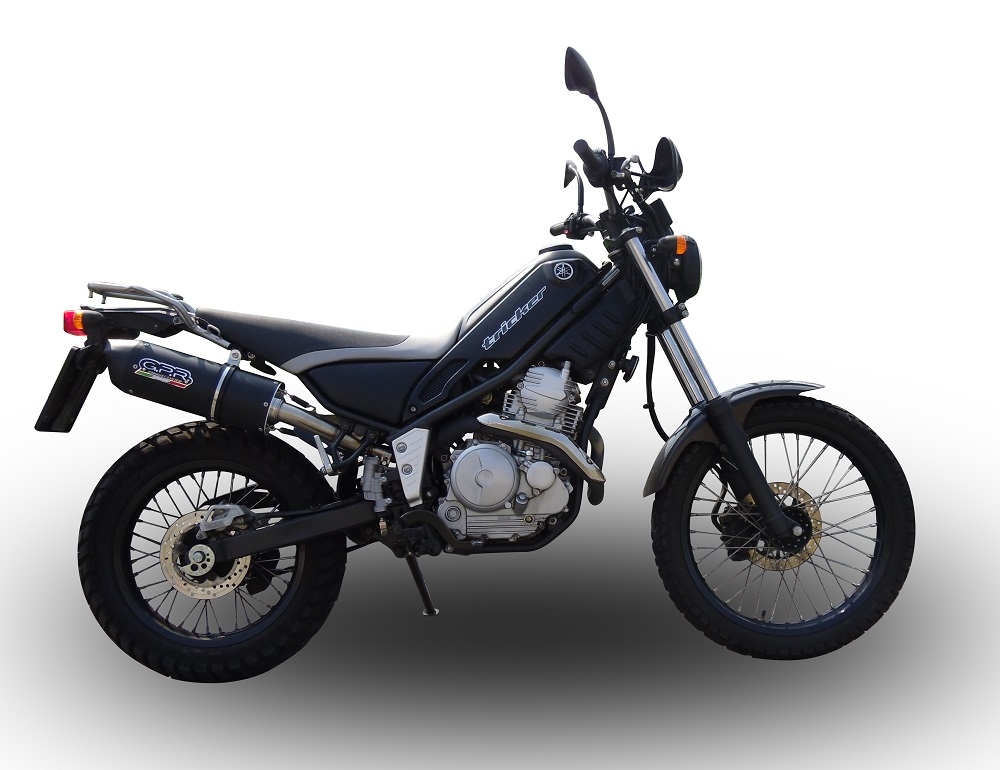 Pot echappement compatible avec Yamaha Tricker 250 2005-2008, Furore Poppy, Homologué et légal, système d'échappement complet, avec db killer amovible 