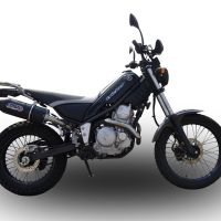 Pot echappement compatible avec Yamaha Tricker 250 2005-2008, Furore Poppy, Homologué et légal, système d'échappement complet, avec db killer amovible 