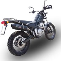 Pot echappement compatible avec Yamaha Tricker 250 2005-2008, Furore Nero, Homologué et légal, système d'échappement complet, avec db killer amovible 