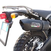 Pot echappement compatible avec Yamaha Tricker 250 2005-2008, Furore Nero, Homologué et légal, système d'échappement complet, avec db killer amovible 