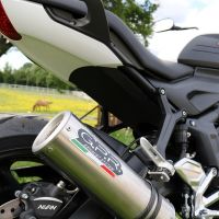 Pot echappement compatible avec Triumph Trident 660 2021-2024, M3 Inox , Pot échappement complet, non légal pour les pays de l'UE, avec db killer amovible 