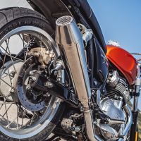 Pot echappement compatible avec Triumph Bonneville Thruxton 1200 2016-2019, Ultracone Inox Cafè Racer, Silencieux Homologué Universel,avec db killer amovible sans Tube de liaison 