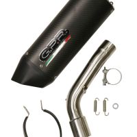 Pot echappement compatible avec Kawasaki Versys 1000 I.E. 2019-2020, Furore Evo4 Nero, Échappement légal, homologué,silencieux avec db killer amovible et tuyau de liaison spécifique 