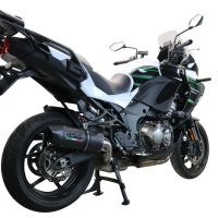 Pot echappement compatible avec Kawasaki Versys 1000 I.E. 2019-2020, Furore Evo4 Nero, Échappement légal, homologué,silencieux avec db killer amovible et tuyau de liaison spécifique 
