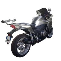Pot echappement compatible avec Honda Vfr 1200 F I.E. 2010-2016, Furore Nero, Échappement légal, homologué,silencieux avec db killer amovible et tuyau de liaison spécifique 