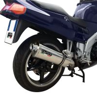 Exhaust compatible with Honda VFR750F 1994-1997, Trioval, Slip-on exhaust including removable db killer and link pipe, EPA-compliant 