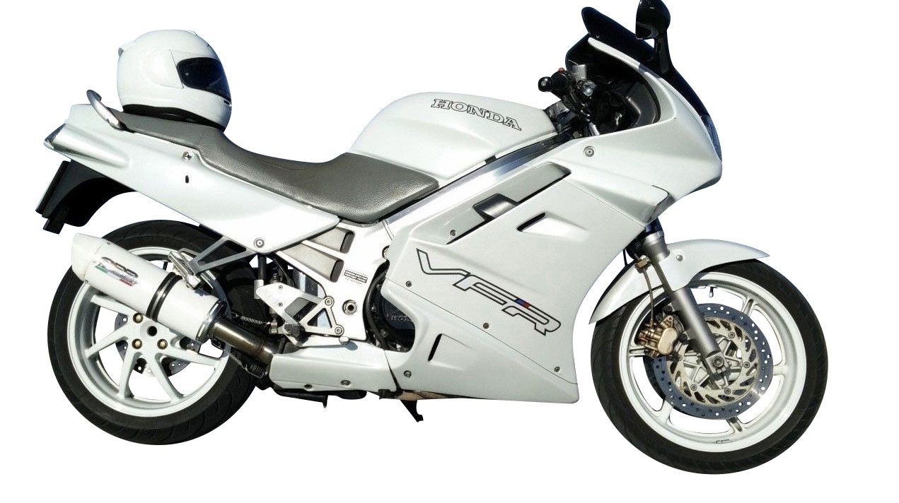 Pot echappement compatible avec Honda Vfr 750 F 1990-1993, Albus Ceramic, Échappement légal, homologué,silencieux avec db killer amovible et tuyau de liaison spécifique 