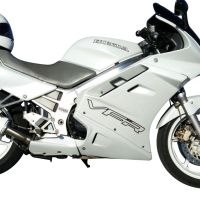 Pot echappement compatible avec Honda Vfr 750 F 1990-1993, Albus Ceramic, Échappement légal, homologué,silencieux avec db killer amovible et tuyau de liaison spécifique 