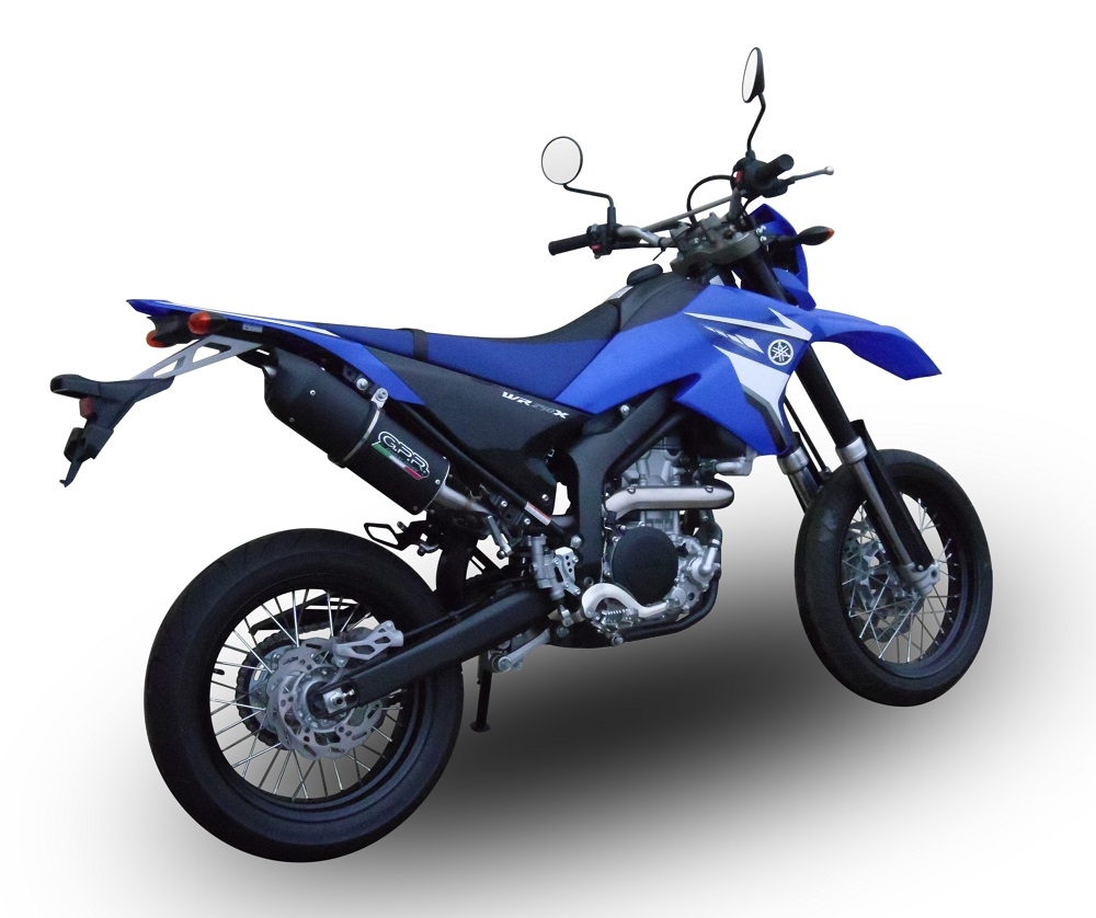 Pot echappement compatible avec Yamaha WR 250 X-R 2007-2019, Furore Nero, Échappement légal, homologué,silencieux avec db killer amovible et tuyau de liaison spécifique 
