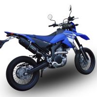 Pot echappement compatible avec Yamaha WR 250 X-R 2007-2019, Furore Nero, Échappement légal, homologué,silencieux avec db killer amovible et tuyau de liaison spécifique 