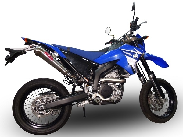 Pot echappement compatible avec Yamaha WR 250 X-R 2007-2019, Powercone Evo, Échappement légal, homologué,silencieux avec db killer amovible et tuyau de liaison spécifique 