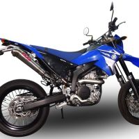 Pot echappement compatible avec Yamaha WR 250 X-R 2007-2019, Powercone Evo, Échappement légal, homologué,silencieux avec db killer amovible et tuyau de liaison spécifique 