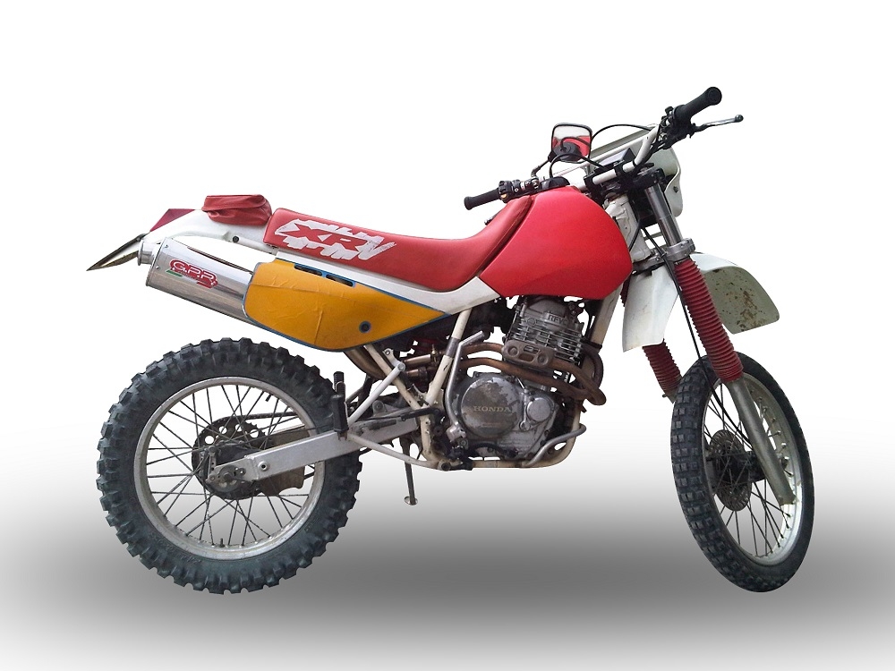 Pot echappement compatible avec Honda Xr 600 R 1991-1999, Trioval, Échappement légal, homologué,silencieux avec db killer amovible et tuyau de liaison spécifique 