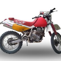 Pot echappement compatible avec Honda Xr 600 R 1991-1999, Trioval, Échappement légal, homologué,silencieux avec db killer amovible et tuyau de liaison spécifique 