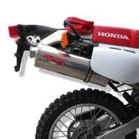 Pot echappement compatible avec Honda Xr 600 R 1991-1999, Trioval, Échappement légal, homologué,silencieux avec db killer amovible et tuyau de liaison spécifique 