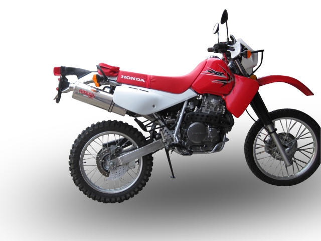 Pot echappement compatible avec Honda Xr 650 L 1993-2025, Trioval, Pot echappement racing,silencieux avec db killer et des tuyaux de liaison sans homologation 