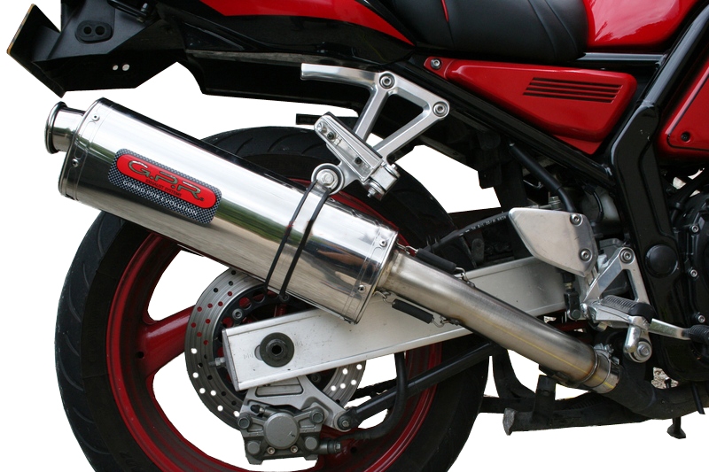 Pot echappement compatible avec Yamaha Fzs 600 Fazer 1998-2003, Trioval, Échappement légal, homologué,silencieux avec db killer amovible et tuyau de liaison spécifique 