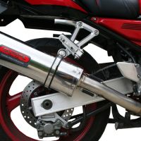 Pot echappement compatible avec Yamaha Fzs 600 Fazer 1998-2003, Trioval, Échappement légal, homologué,silencieux avec db killer amovible et tuyau de liaison spécifique 