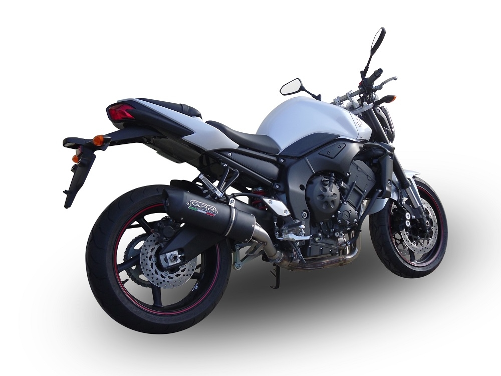 Pot echappement compatible avec Yamaha Fz.1 - Fazer 1000 2006-2014, Furore Nero, Échappement légal, homologué,silencieux avec db killer amovible et tuyau de liaison spécifique 