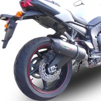 Pot echappement compatible avec Yamaha Fz.1 - Fazer 1000 2006-2014, Furore Nero, Échappement légal, homologué,silencieux avec db killer amovible et tuyau de liaison spécifique 