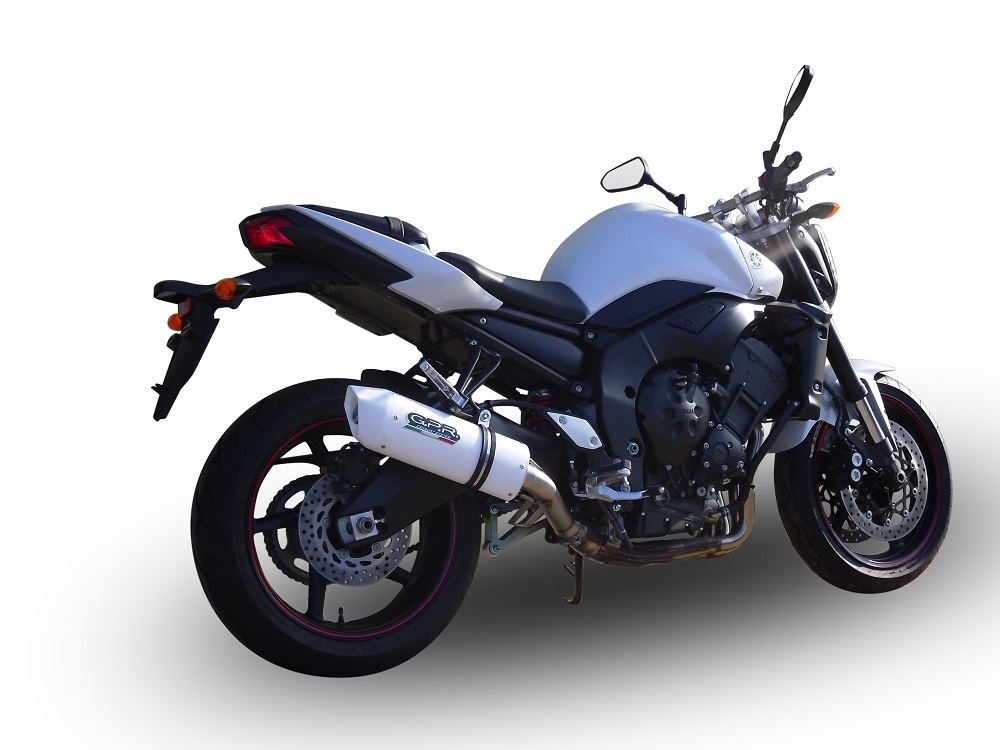 Pot echappement compatible avec Yamaha Fz.1 - Fazer 1000 2006-2014, Albus Ceramic, Échappement légal, homologué,silencieux avec db killer amovible et tuyau de liaison spécifique 