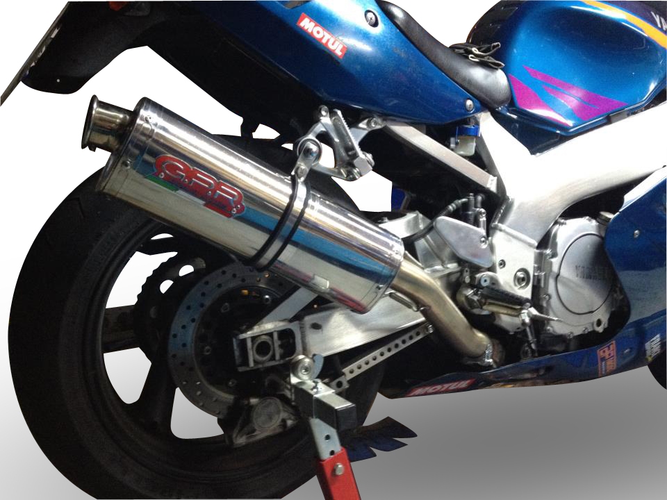Pot echappement compatible avec Yamaha Yzf 750 1993-1998, Trioval, Échappement légal, homologué,silencieux avec db killer amovible et tuyau de liaison spécifique 
