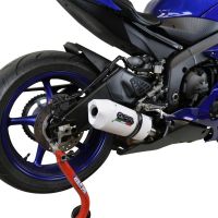 Pot echappement compatible avec Yamaha Yzf R6 2017-2025, Albus Evo4, Échappement légal, homologué,silencieux avec db killer amovible et tuyau de liaison spécifique 